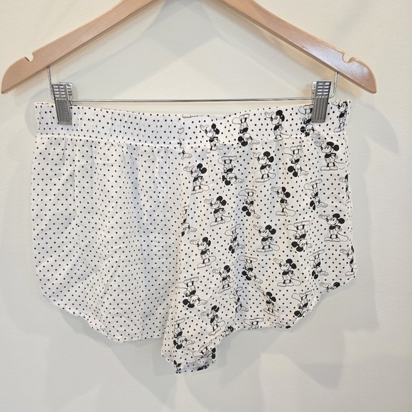 Disney Mickey Mouse Polka Dot Print Sleep Shorts Black And White Size Medium - Picture 4 of 6